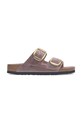 Birkenstock papuci de piele Arizona Big Buckle piele violet 1029266