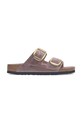 Birkenstock papuci de piele Arizona Big Buckle piele patentata violet 1029267