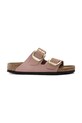 Birkenstock papuci din nubuc Arizona Big Buckle fără toc roz 1023963