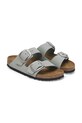 Шльопанці з нубуку Birkenstock Arizona Big Buckle сірий 1029291