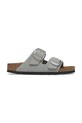 Birkenstock papuci din nubuc Arizona Big Buckle fără toc gri 1029311