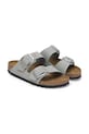 Nubukové šľapky Birkenstock Arizona Big Buckle sivá 1029311