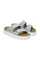 Birkenstock klapki zamszowe Birkenstock x Papillio Arizona Chunky niebieski 1029141