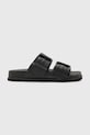 Кожаные шлепанцы AllSaints Sian Sandal венский чёрный W034FC.BLK