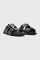 AllSaints slapi de piele Sian Sandal W034FC.BLK negru SS25
