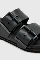 AllSaints slapi de piele Sian Sandal negru W034FC.BLK