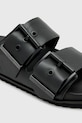 Кожаные шлепанцы AllSaints Sian Sandal чёрный W034FC.BLK
