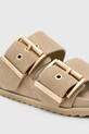 Замшеві шльопанці AllSaints Sian Sandal бежевий W035FC
