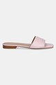 Kožené pantofle Lauren Ralph Lauren Everley Sld 802959143007.650 růžová SS25