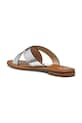 Geox papuci de piele D SOZY S argintiu D55LXH.000KY.C1007