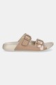 Δερμάτινες παντόφλες Ecco Cozmo 2-Strap Premium 206833.01084 μπεζ SS25