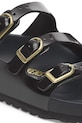 Obuwie Birkenstock klapki skórzane Florida D-Buckle Exq 1029385 czarny