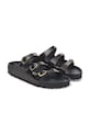 Birkenstock klapki skórzane Florida D-Buckle Exq czarny 1029385