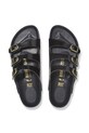 Birkenstock papuci de piele Florida D-Buckle Exq 1029385 negru