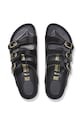 Birkenstock klapki skórzane Florida D-Buckle Exq 1029385 czarny