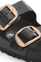 Încălțăminte Birkenstock slapi de piele Arizona Exq Big Buckle 1027840 negru