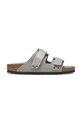 Birkenstock papuci din nubuc Uji fără toc gri 1029302