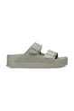 Birkenstock klapki skórzane Arizona Flex Platform Birkenstock x Papillio pozostałe szary 1026913