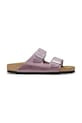 Birkenstock klapki skórzane Arizona płaski fioletowy 1025490