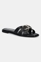 Twinset papuci piele negru 251TGT090.00006