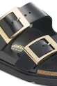Boty Kožené pantofle Birkenstock Arizona Droplet Buckle 1029353 černá