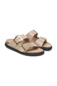 Kožené šľapky Birkenstock Arizona Droplet Buckle béžová 1029386