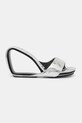 Kožené pantofle United Nude Mobius Hi 10001902188 stříbrná ZS25