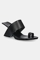 Kožené pantofle United Nude Loop Toe Hi sloupkový černá 1072201162