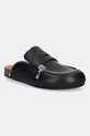 Kožené šľapky JW Anderson Biker Loafer usňová koža čierna LF0071.LA0268.999