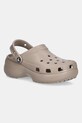 Crocs klapki Classic Platform Clog 5-8 cm brązowy 206750.214