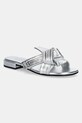 Kožené šľapky Kenzo Mule usňová koža strieborná FE62MU125L77.AG