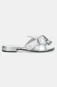 Kenzo klapki skórzane Mule FE62MU125L77.AG srebrny SS25