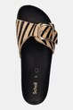 Scholl papuci din piele KATHLEEN maro F300642331