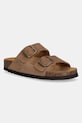 Scholl papuci din piele JOSEPHINE piele întoarsă bej F321651062