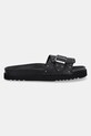 Δερμάτινες παντόφλες Scholl JOYCE F322421004 μαύρο SS25