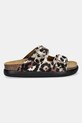 Scholl slapi de piele NOELLE F322511484 maro SS25