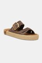 Bohonomad klapki espadrylowe damskie zamszowe Sevilla brązowy SEV.12