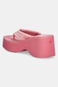 Obuwie Juicy Couture japonki WHITNEY VELOUR Y2K WEDGE JCFSAN225009 różowy