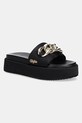 Παντόφλες Buffalo Noa Slide Chain 2.0 ίσια πλατφόρμα μαύρο 1602258.BLK