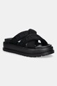 Παντόφλες Buffalo Palma Cross 5-8 cm μαύρο 1602277.BLK