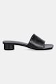 Кожаные шлепанцы MM6 Maison Margiela S66WP0109.P3628.T8013 чёрный SS25