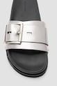 AllSaints klapki Ellie Stud Slider W039FC srebrny