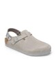 Birkenstock klapki zamszowe Tokio LEVE 1028329 szary SS25