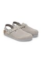 Birkenstock klapki zamszowe Tokio LEVE szary 1028329