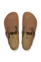 Birkenstock klapki zamszowe Boston LEVE/LEOI 1029185 brązowy