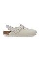 Birkenstock ciabatte slide in camoscio Tokio LEVE mules bianco 1029270