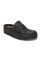 Birkenstock klapki skórzane Naples Wrapped LEOI 1029694 czarny SS25