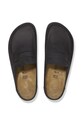 Birkenstock klapki skórzane Naples Wrapped LEOI 1029694 czarny