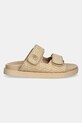 Tommy Hilfiger papuci TH DOUBLE STRAP RAFFIA SANDAL FW0FW08940 bej SS25