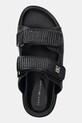 Tommy Hilfiger papuci TH DOUBLE STRAP RAFFIA SANDAL negru FW0FW08940